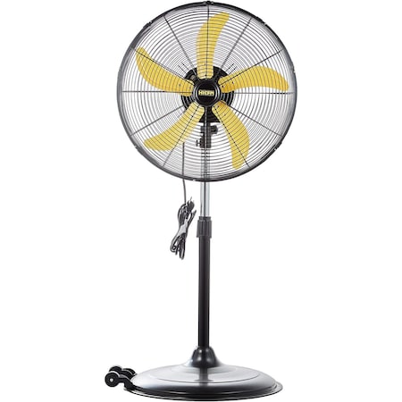 Edendirect 20in Heavy Duty High Velocity Pedestal Oscillating Fan with 1/5, Commercial or Industrial Fan IR-FAN7808
